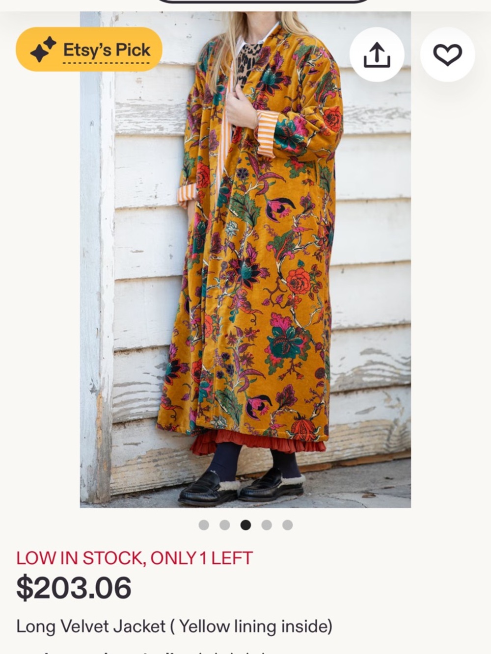 Floral Patterned Long Sweater Cardigan - Picture 10 of 12